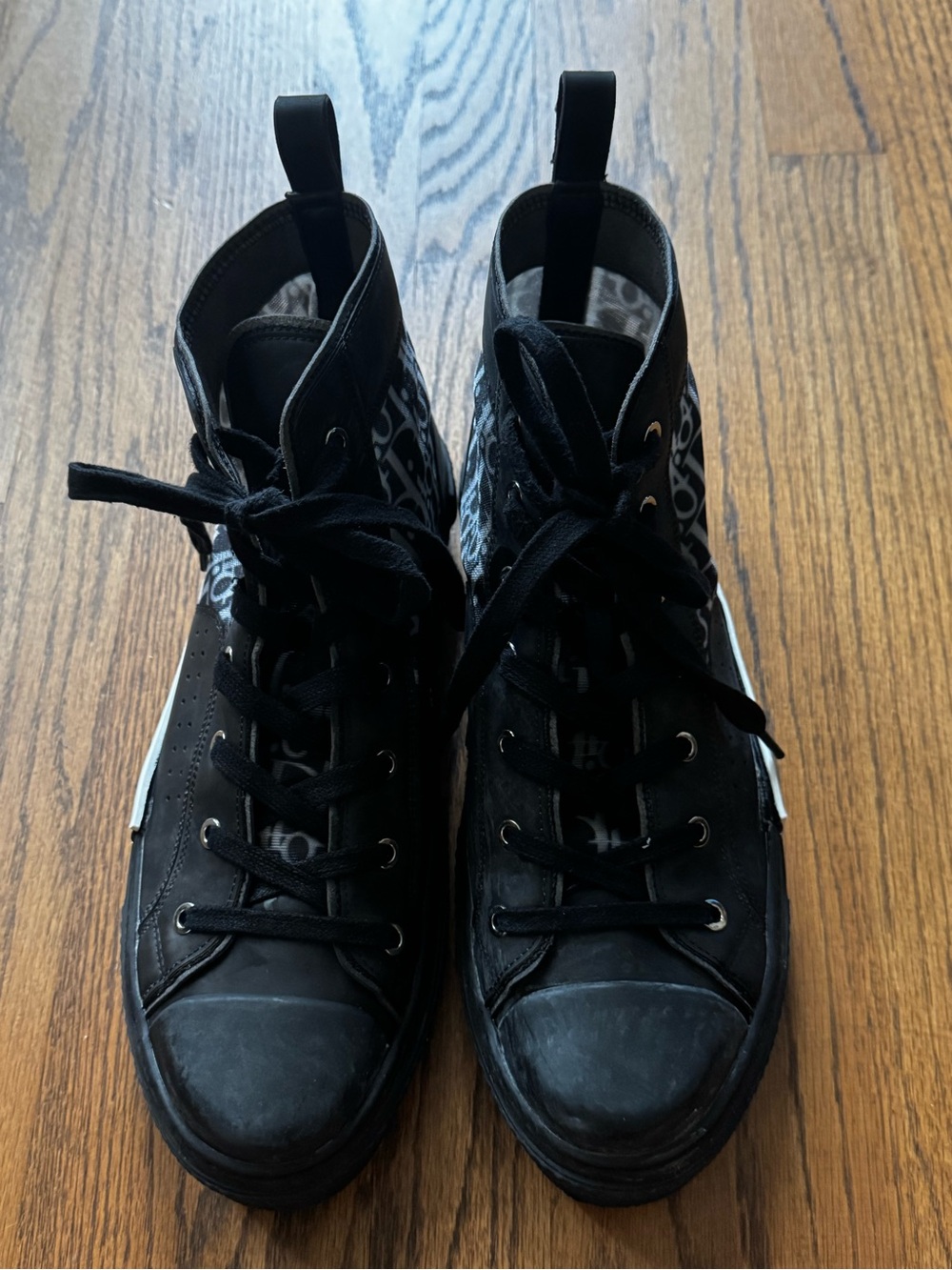 Dior Black High-Top Logo Boots
